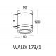 ELKIM Lighting WALLY 173/1 LED COB 1x5W Biała ciepła 3000K Czarny 817301103
