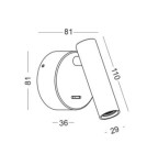 Reading wall lamps - ELKIM Lighting KENT 330 Power LED 3W Neutral White 4000K White 633001202 - product 2