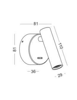 ELKIM Lighting KENT 330 Power LED 3W Biała neutralna 4000K  Złoty 633001205 - produkt 2
