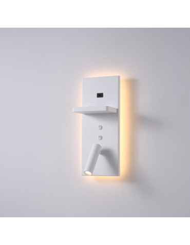 ELKIM Lighting HOTELS 417H Power LED + SMD LED 3W + 4W biała ciepła 3000K Biały 6417H1102