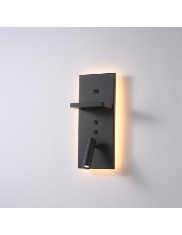 ELKIM Lighting HOTELS 417H Power LED + SMD LED 3W + 4W warm white 3000K Black 6417H1103.