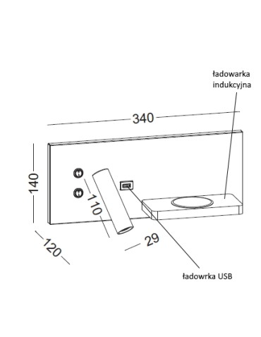 ELKIM Lighting HOTELS 417L Power LED + SMD LED 3W + 4W biała ciepła 3000K Biały 6417L1102 - produkt 2