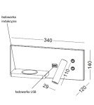 Wall lamps - ELKIM Lighting HOTELS 417P Power LED + SMD LED 3W + 4W warm white 3000K White 6417P1102. - product 2
