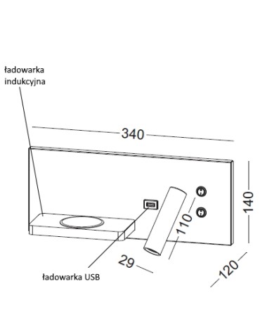 ELKIM Lighting HOTELS 417P Power LED + SMD LED 3W + 4W biała ciepła 3000K Biały 6417P1102 - produkt 2
