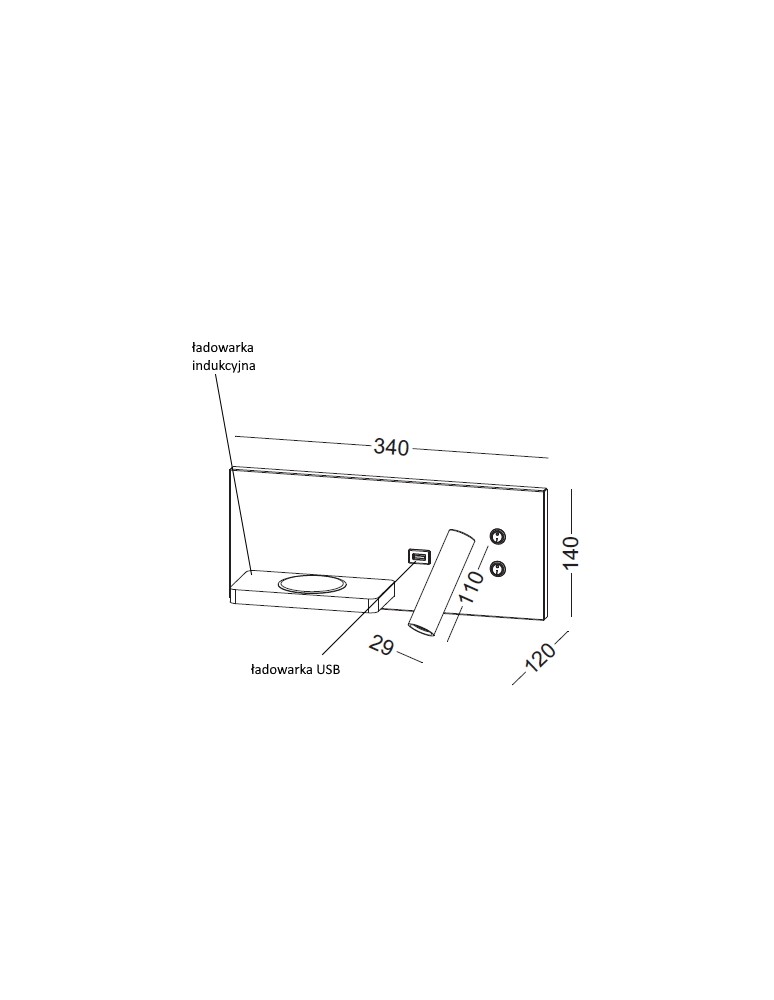 Wall lamps - ELKIM Lighting HOTELS 417P Power LED + SMD LED 3W + 4W warm white 3000K White 6417P1102. - product kolory-swiatla.pl 2