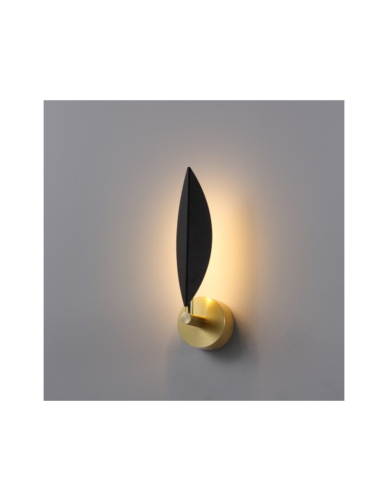 Wall lamps - ELKIM Lighting BUKET 394 SMD LED 2W warm white 3000K Black + gold 639401135 - product kolory-swiatla.pl 1