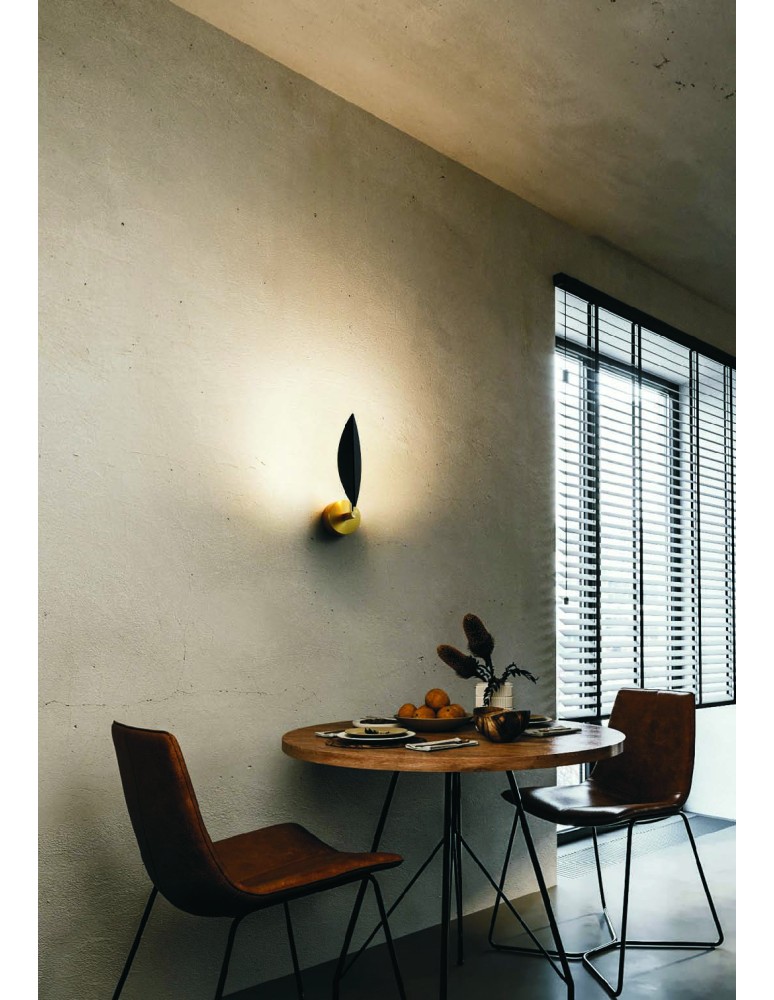 Wall lamps - ELKIM Lighting BUKET 394 SMD LED 2W warm white 3000K Black + gold 639401135 - product kolory-swiatla.pl 2