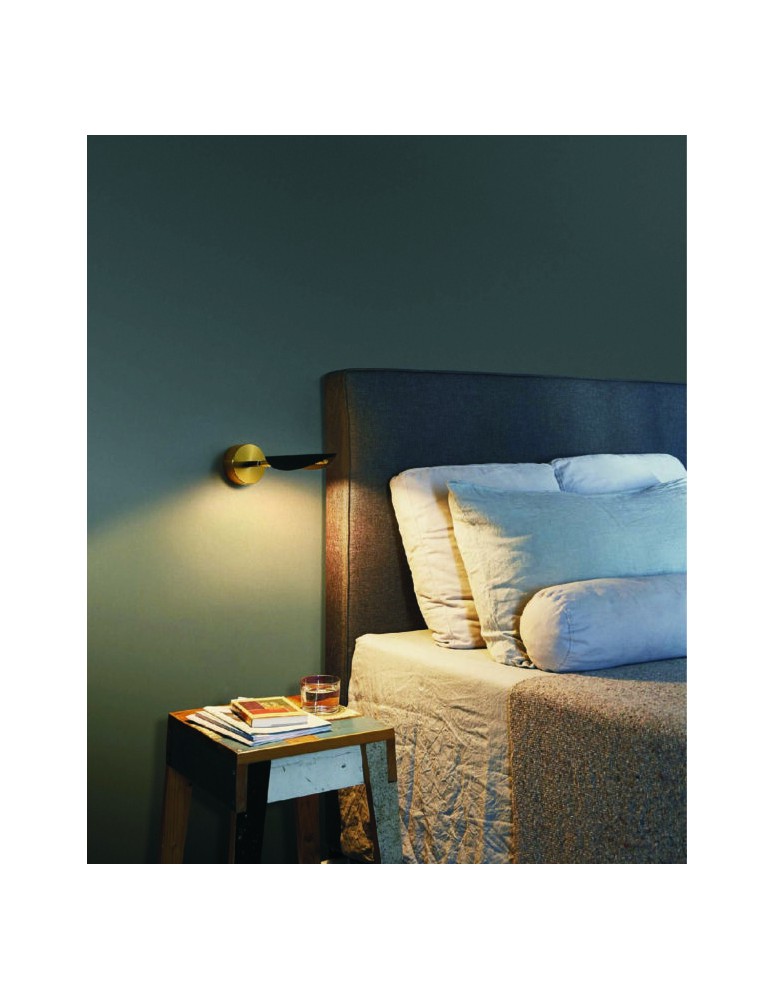 Wall lamps - ELKIM Lighting BUKET 395 SMD LED 2W warm white 3000K Black + gold 639501135 - product kolory-swiatla.pl 2