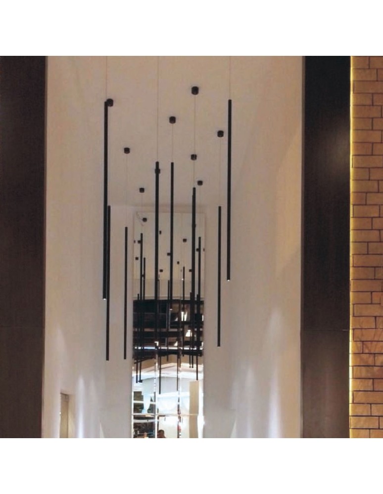 Pendant lamps - ELKIM Lighting SCOP 012 SLIM Power LED 1W Blue Black 5012S1403 - product kolory-swiatla.pl 2