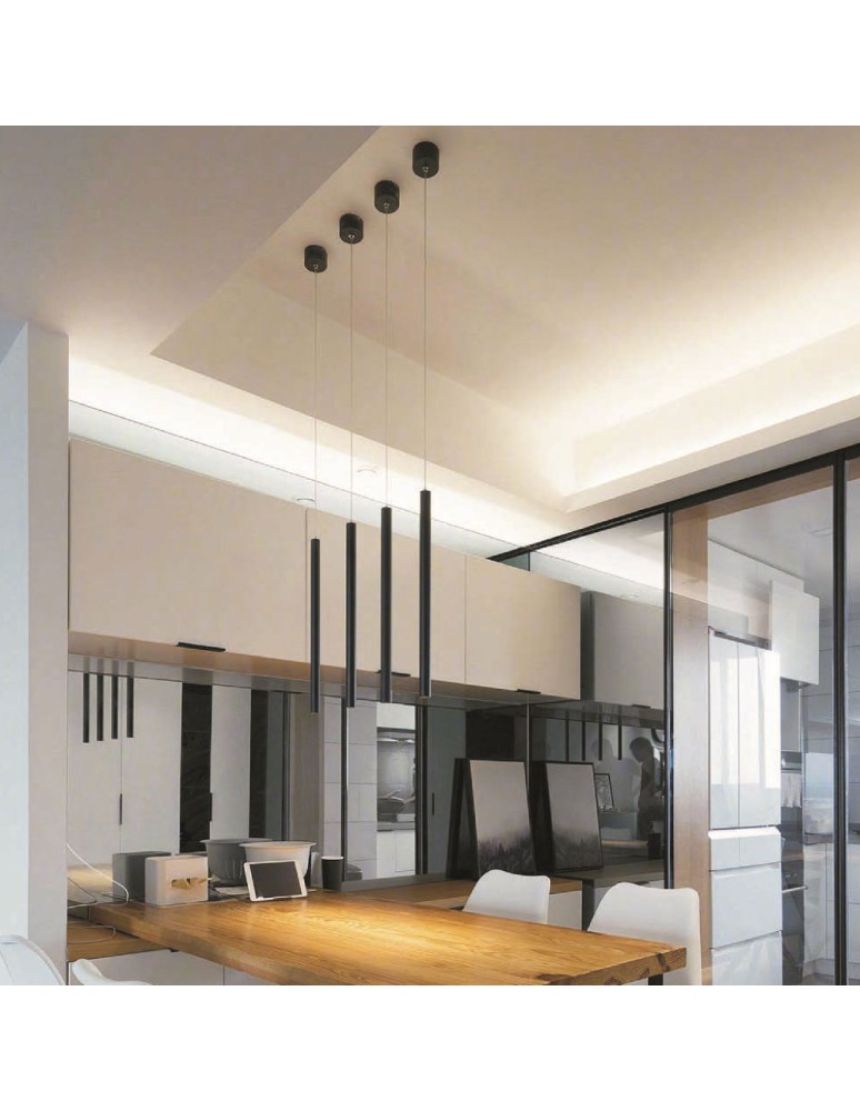 Pendant lamps - ELKIM Lighting SCOP 012 Power LED 3W White Warm 3000K Black 501201103 - product kolory-swiatla.pl 2