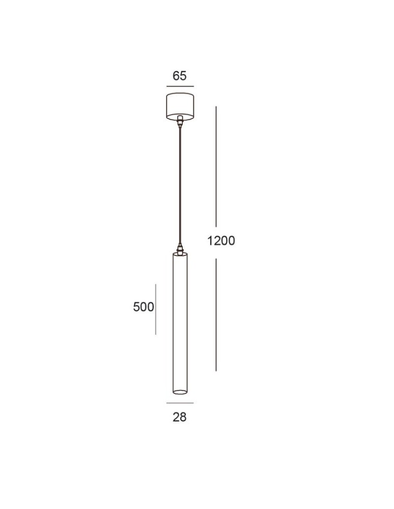 Pendant lamps - ELKIM Lighting SCOP 012 Power LED 3W Neutral White 4000K Black 501201203 - product kolory-swiatla.pl 4