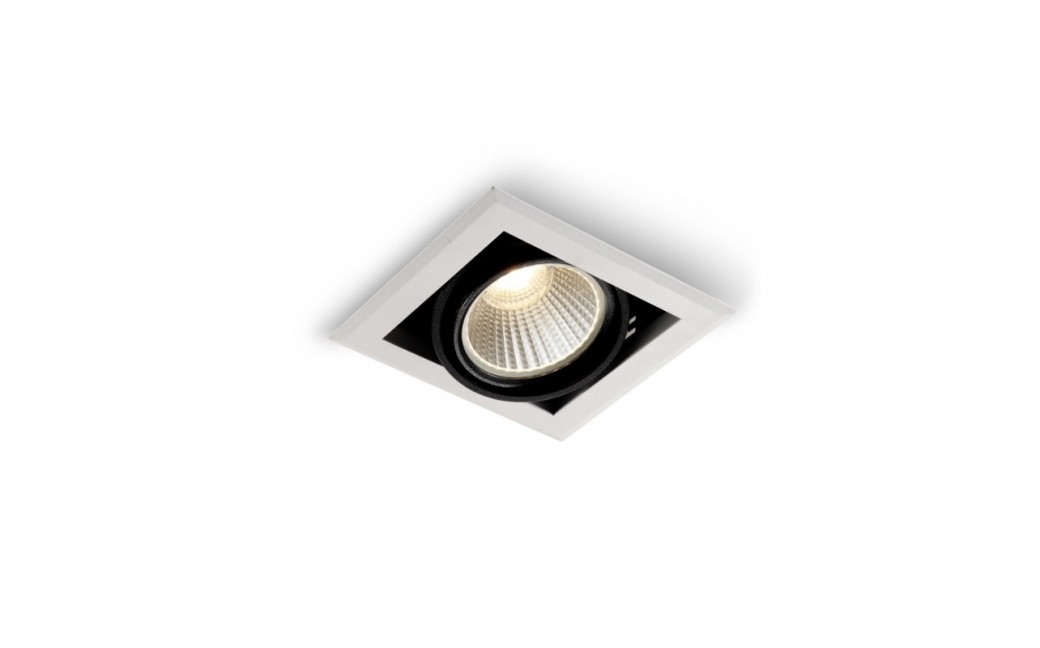 ELKIM Lighting ROSA 957/1 COB LED 5W Biała ciepła 3000K Biała ramka + czarne wnętrze 295701123