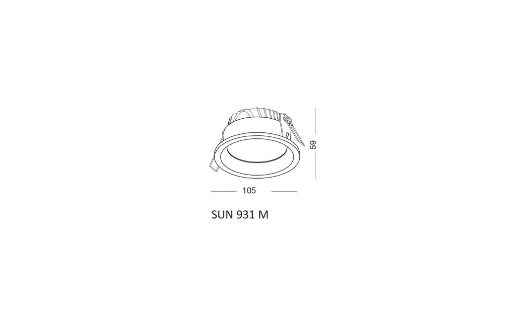 ELKIM Lighting SUN 931 M LED SMD 6W Biała ciepła 3000K Biały 293101102