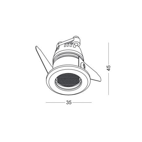 ELKIM Lighting POINT 005 Power LED 3W Biała ciepła 3000K Aluminium 200501101