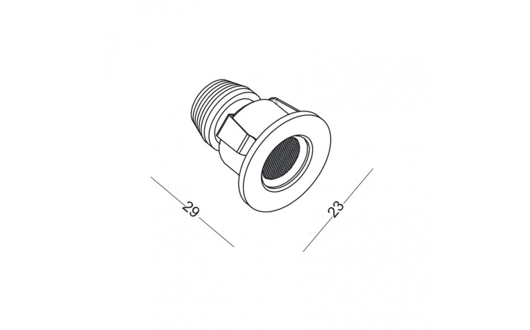 ELKIM Lighting POINT 880A Power LED 1W Biała ciepła 3000K Aluminium 2880A1101