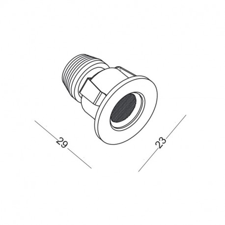 ELKIM Lighting POINT 880A Power LED 1W Biała neutralna 4000K Aluminium 2880A1201