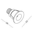 Flush-mounted lamps - pendants - ELKIM Lighting POINT 880 Power LED 1W Cold White 6000K Copper 288001304 - product 5