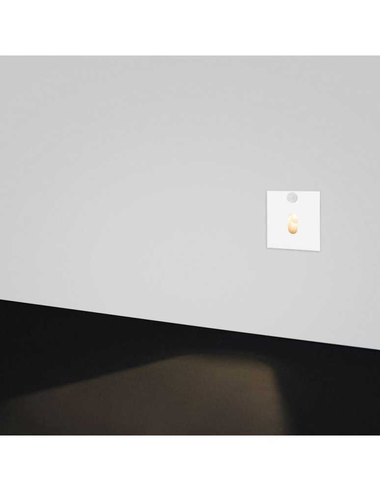 Stair lighting - ELKIM Lighting LESEL 001 XL with Power LED motion detector 1W Neutral White 4000K White 100102202CR - product kolory-swiatla.pl 1