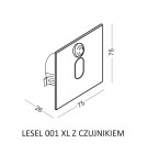 Stair lighting - ELKIM Lighting LESEL 001 XL with Power LED motion detector 1W Neutral White 4000K Black 100102203CR - product 3
