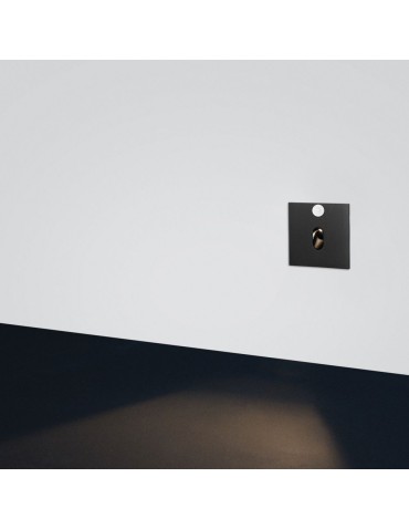 ELKIM Lighting LESEL 001 XL with Power LED motion detector 1W Cold White 6000K Black 100102303CR