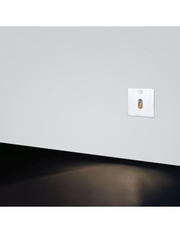 ELKIM Lighting LESEL 001 XL with Power LED motion detector 1W Neutral White 4000K Brushed Aluminum 100102208CR