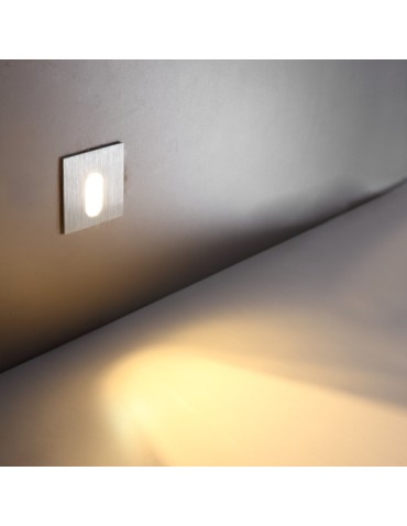 ELKIM Lighting LESEL 001 L Power LED 1W Biała ciepła 3000K  Aluminium szczotkowane 100101108 - produkt 2