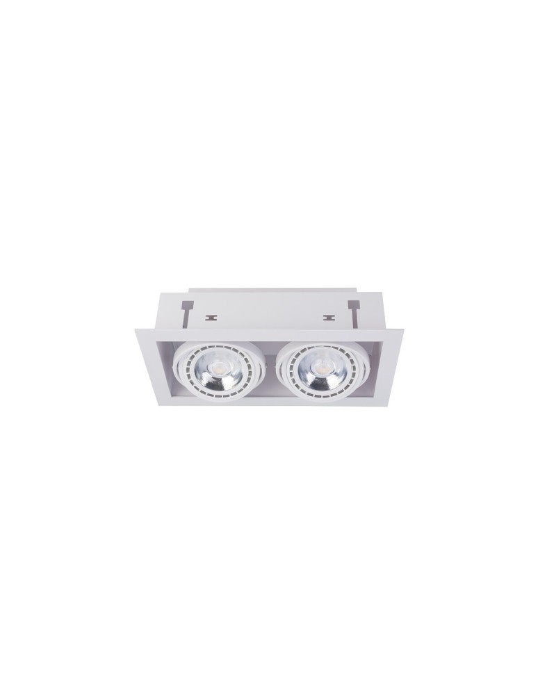 Square flush-mounted lamps - Nowodvorski DOWNLIGHT ES111 Spot Concealed Max power 2x15W GU10 ES111 White 9574 - product kolory-swiatla.pl 1
