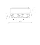 Square flush-mounted lamps - Nowodvorski DOWNLIGHT ES111 Spot Concealed Max power 2x15W GU10 ES111 White 9574 - product 2