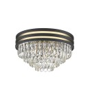Ceiling lamps with crystals - Zuma Line Naica Gold&Black/Gold&Black 5xE14 Black Matte Gold Ceiling Lamp C0525-05A-P7D7. - product 1