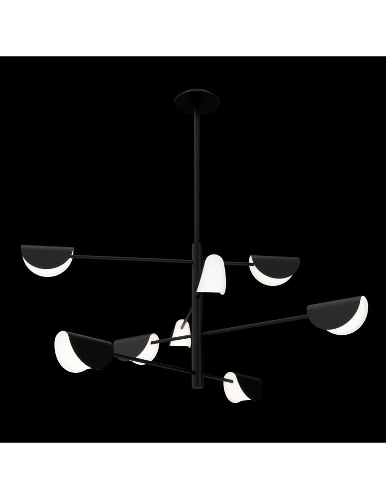 Modern chandeliers - Maytoni Mollis Chandelier G9 8x28W Black MOD126PL-08B - product kolory-swiatla.pl 2