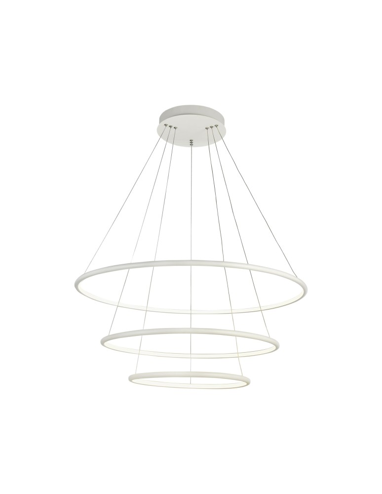 Pendant lamps circles - Maytoni Nola LED 110W 3000K 5500lm pendant MOD877PL-L110W white - product kolory-swiatla.pl 1