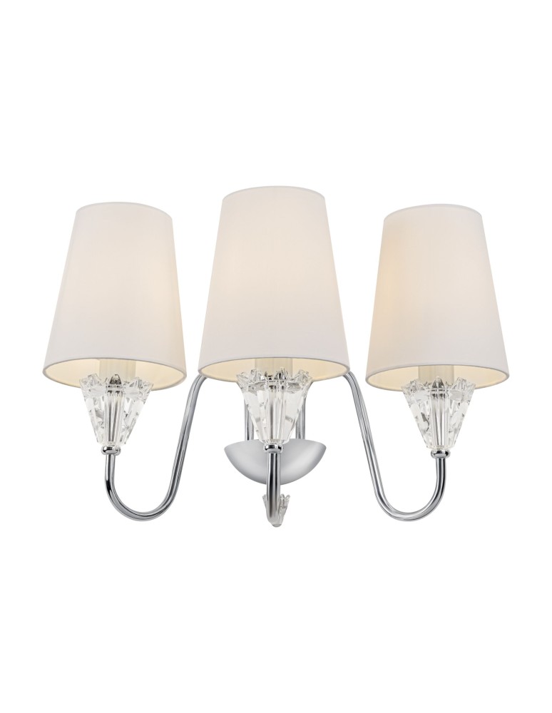 Wall lamps with lampshade - Maytoni Florero Wall-mounted E14 3x40W Chrome MOD078WL-03CH - product kolory-swiatla.pl 1