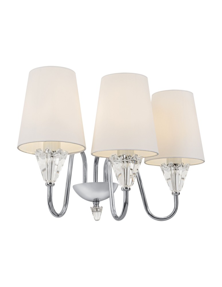 Wall lamps with lampshade - Maytoni Florero Wall-mounted E14 3x40W Chrome MOD078WL-03CH - product kolory-swiatla.pl 2