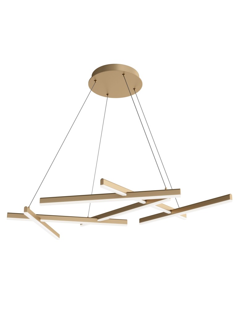 LED pendant lamps - Maytoni Line Pendant LED 75W 3000K 3500lm Gold Matte MOD016PL-L75MG3K. - product kolory-swiatla.pl 1