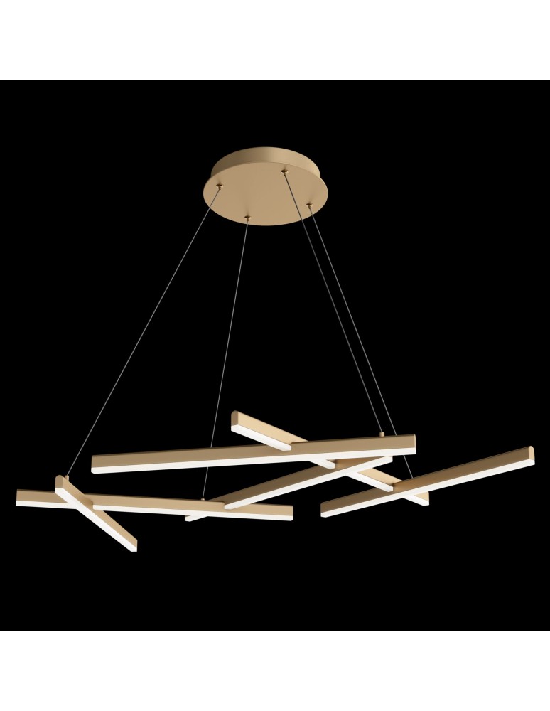 LED pendant lamps - Maytoni Line Pendant LED 75W 3000K 3500lm Gold Matte MOD016PL-L75MG3K. - product kolory-swiatla.pl 2
