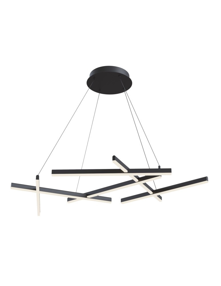 LED pendant lamps - Maytoni Line LED 75W 3000K 2600lm pendant MOD016PL-L75B black - product kolory-swiatla.pl 1