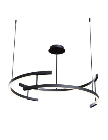 Maytoni Line LED Pendant 52W 4000K 2200lm Black MOD054PL-L52B4K