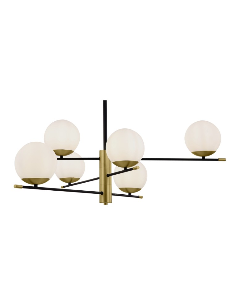 Pendant lamps spheres - Maytoni Nostalgia 6xE14 40W pendant MOD048PL-06G matte gold - product kolory-swiatla.pl 3