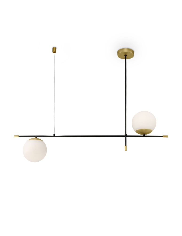 Double pendant lamps - Maytoni Nostalgia Pendant E14 2x40W Matte Gold MOD048PL-02G - product kolory-swiatla.pl 1
