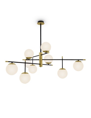 Maytoni Nostalgia 9xE14 40W pendant MOD048PL-09G matte gold