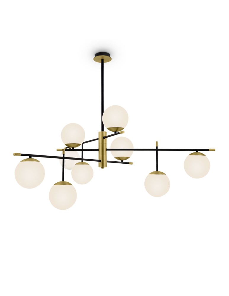 Pendant lamps spheres - Maytoni Nostalgia 9xE14 40W pendant MOD048PL-09G matte gold - product kolory-swiatla.pl 1