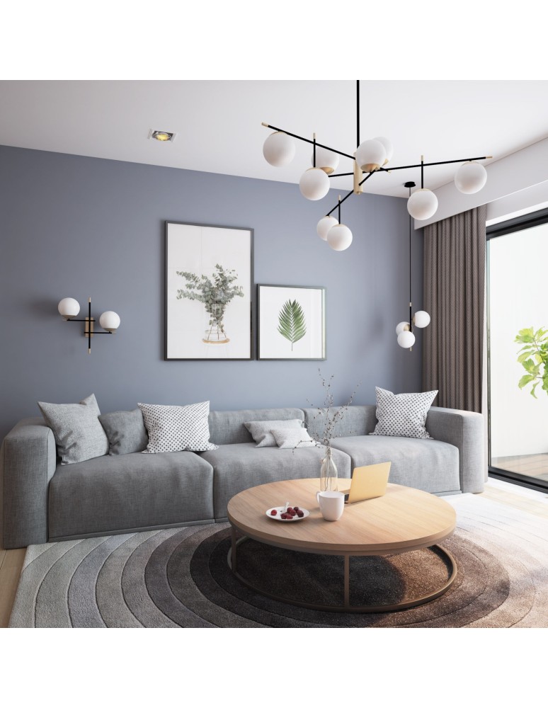 Pendant lamps spheres - Maytoni Nostalgia 9xE14 40W pendant MOD048PL-09G matte gold - product kolory-swiatla.pl 2