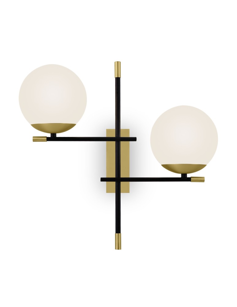 Wall lamps spheres - Maytoni Nostalgia 2xE14 40W wall lamp MOD048WL-02G matte gold - product kolory-swiatla.pl 1