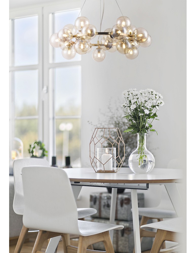 Pendant lamps spheres - Maytoni Dallas 25xG9 28W pendant MOD548PL-25G gold - product kolory-swiatla.pl 3