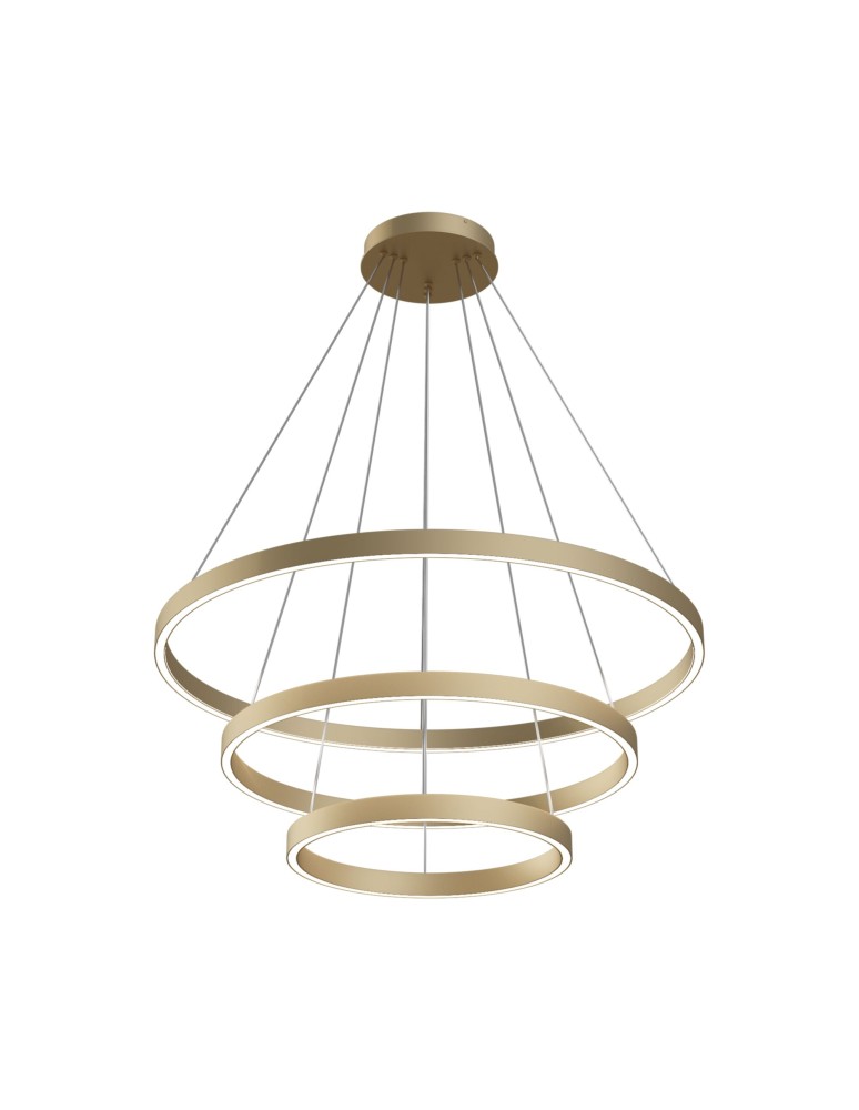 Pendant lamps circles - Maytoni Rim Pendant LED 115.2W 3804K 6022lm Brass MOD058PL-L100BS4K - product kolory-swiatla.pl 1