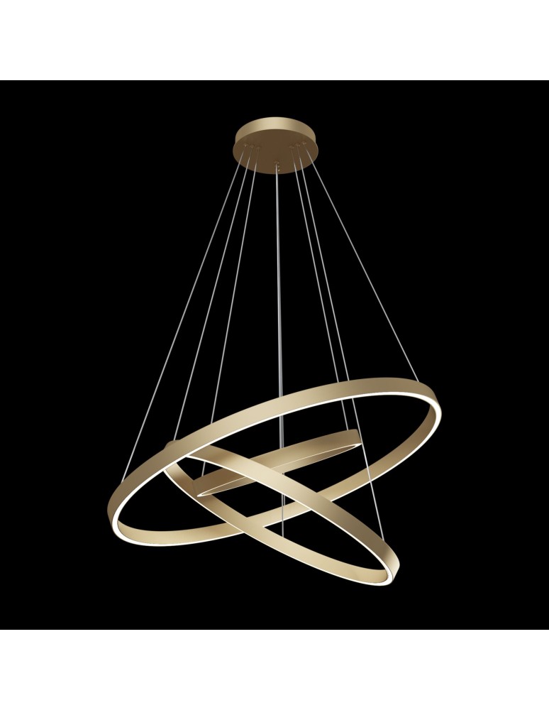 Pendant lamps circles - Maytoni Rim Pendant LED 115.2W 3804K 6022lm Brass MOD058PL-L100BS4K - product kolory-swiatla.pl 2