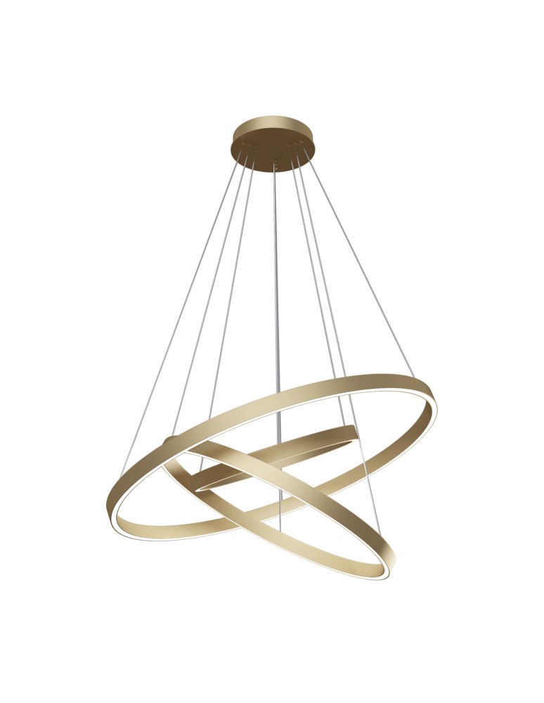 Pendant lamps circles - Maytoni Rim Pendant LED 115.2W 3804K 6022lm Brass MOD058PL-L100BS4K - product kolory-swiatla.pl 4