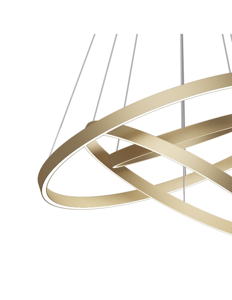 Pendant lamps circles - Maytoni Rim Pendant LED 115.2W 3804K 6022lm Brass MOD058PL-L100BS4K - product kolory-swiatla.pl 5