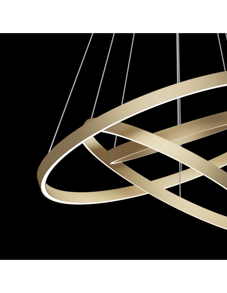 Pendant lamps circles - Maytoni Rim Pendant LED 115.2W 3804K 6022lm Brass MOD058PL-L100BS4K - product kolory-swiatla.pl 6