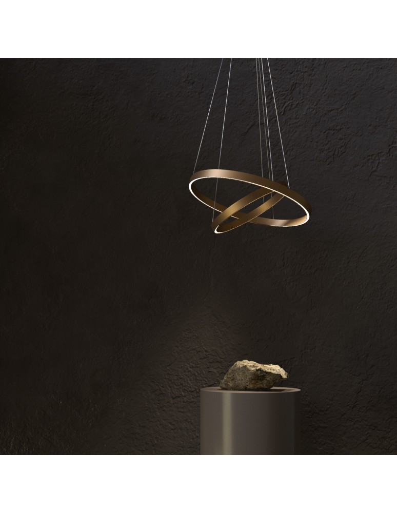 Pendant lamps circles - Maytoni Rim Pendant LED 88.5W 3389K 3975lm Brass MOD058PL-L74BS4K - product kolory-swiatla.pl 3